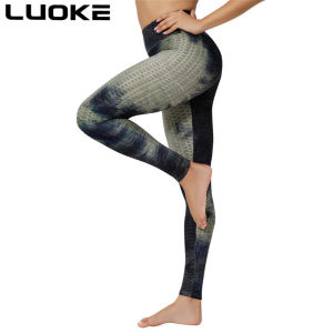 LUOKE Women Plus Size Yoga Pants Ink Tie Dye Fashion Cycling Pants Sport Womens Clothing Ladies Sport Pants Legging Women Plus Size Sport