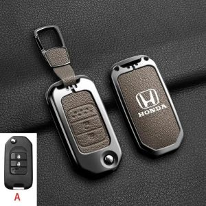 Zinc Alloy Car Remote Key Case For Honda CITY HRV BRV JAZZ CRV XRV ACCORD CIVIC FC 2020 2021 Key Protector Key Fob Cover Keychain