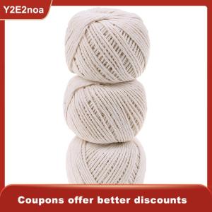【Y2E2noa】 1Roll 229 feet Butchers Cotton Twine Meat Trussing Turkey Barbecue Strings Rope