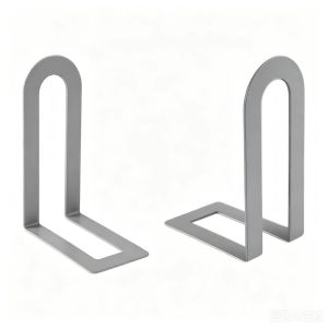 GURUNGMANI 2PCS L-Shaped Desk Bookends Thickened Durable Metal Book Support Rack INS Non-Slip Book Stand Book