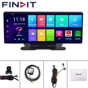 FINDIT MALL Car DVR With Dashboard Android 8.1 RAM+ROM 4GB+32GB GPS WiFi 1080P FHD 4G Dash Camera Car Review Mirror Dashcam Recorder