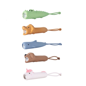 Dimmable Silicone Handheld Lamp Outdoor Night Light Cartoon Animal Shaped Flashlight Portable Outdoor Lighting