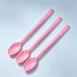 Long Handle Plastic Spoon Disposable Dessert Spoon for Ice Cream HaloHalo Milk Tea Sturdy Matibay