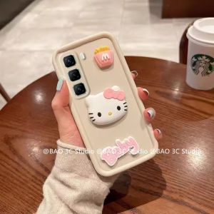 Hot Casing Infinix Hot 60i 60 Hot60 60 Pro + Plus 4G 5G New Cute Cartoon Fashion 3D Hello Kitty Phone Case Anti-drop Shockproof Creative Soft Back Cover 2025