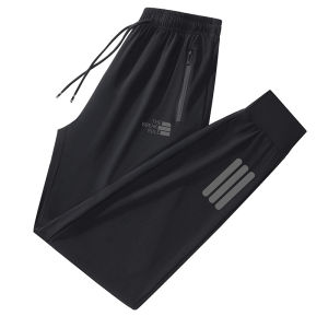 Mens ice silk airconditioning pants thin section quickdrying casual pants