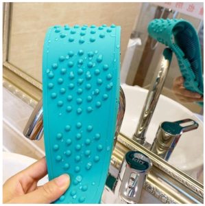 HSM Body Scrubber For Shower: Silicone Back Bath Brush & Double-Sided Exfoliating Scrub