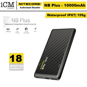 Nitecore NB Plus IPX7 Waterproof carbon fibre Powerbank 10000mAh 3A 22W