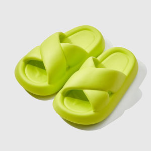 [Free Shipping] Cross-Strap Sandals Womens Summer Outdoor Wear New and Fashionable Couples Shoes Womens Indoor Non-Slip Thick-Soled Sandals Mens One-Strap Sandals.