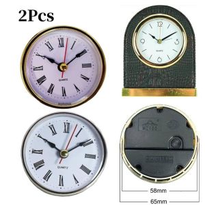 2Pcs Roman Digital Quartz Clock Embedded DIY Circular Clock 65cm