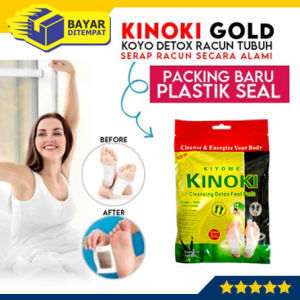 Kinoki Koyo Gold Kiyome Emas Detox Foot Ginger Pads Koyo Penyerap Racun Tubuh Herbal Obat Asam Urat Koletrol Tidur Nyenyak Pulas