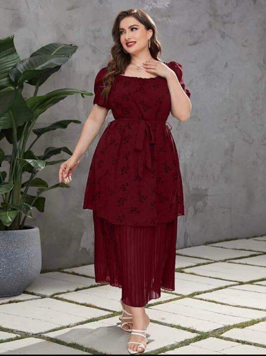 Red semi formal sale plus size dresses