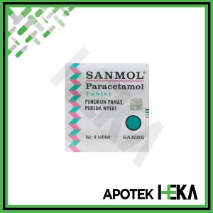 Sanmol Tablet Paracetamol 500 mg Penurun Panas Strip isi 4