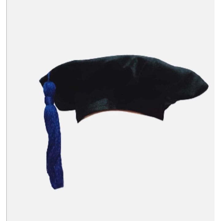 Masteral & Doctorate Graduation beret Academic hat with navy blue ...