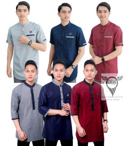 Baju Koko Kurta Dewasa Lengan Pendek Material Catton Adem Serap Keringat
