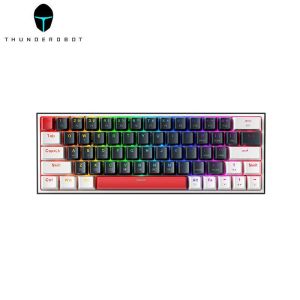 [Delivery in 72 Hours]Thunderobot K63 Wired Mechanical Keyboard 60% Laybout 63 Keys Hot Swappable Gaming Keyboard RGB Backlit PBT+ABS Keycaps N-key Rollover keyboard for computer laptop Red Switch/Brown Switch
