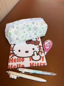 Túi bút canvas họa tiết dễ thương – 4 mẫu mèo táo xanh kitty hồng mèo cá voi xanh nơ chấm bi – đựng 50 cây bút siêu nhẹ để balo không chiếm chỗ – dùng làm túi trang điểm túi đựng tiền xu phụ kiện – chất liệu vải bố dày dặn bền đẹp