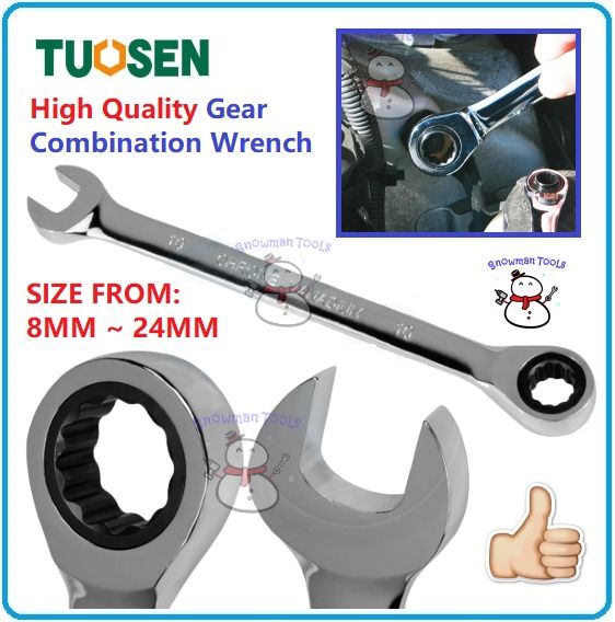 HIGH QUALITY STEEL GEAR RATCHET COMBINATION WRENCH SPANNER RACHET REMAX