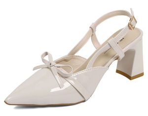 [JSJK]korean fashion 3inch heels leather pointed with bow sandals women for office heels 7cm #527