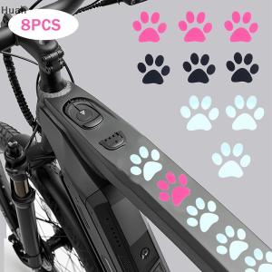 【Special price】Huan DIY Cute Cat Paw Bike E-Bike Frame Reflective Stickers Bicycle Body Road MTB Bikes Tube Moto Helmet Vinyl Decals Accessories