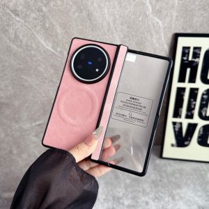 For OPPO Find N5 Case Luxury PU Leather Skin Magnetic MagSafe Film Protective Back Cover Case For OPPO Find N5 Phone Shell