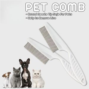 Dog Cat Flea Comb Stainless Steel Needle Comb Fur Comb Pet Hair Comb Cleaning Hair Protection Flea PAZU