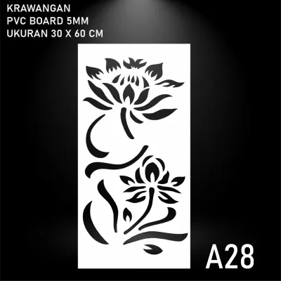 Krawangan PVC Board 30 X 60 CM Tebal 5mm - Tahan Rayap Tahan Air Ornamen Partisi