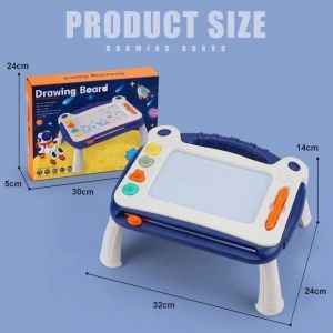 Mini Magnetic Magic Slate Toddlers Kids Children Drawing Board Sketchpad Table with Legs for Bed