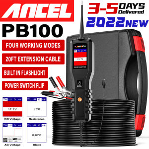 Ancel PB100 เครื่องทดสอบแบตเตอรี่รถยนต์ 12V/24V เครื่องตรวจสอบวงจร โพรบสแกนพลังงานแบบบูรณาการ ระบบไฟฟ้ารถยนต์ เครื่องสแกนแบตเตอรี่รถยนต์ เครื่องทดสอบแรงดันไฟฟ้ากระแสสลับและกระแสตรงสำหรับรถยนต์
