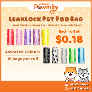 LeakLock Pet Poo Bag / Trash Rubbish Waste Bag – Made With Recyclable Plastic