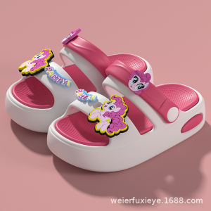My Little Pony Childrens Slippers Summer Cartoon Cute Boys and Girls Indoor Odor-resistant Non-slip Soft Sole Baby Sandals