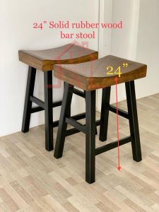 Ready stock / Solid Wood Saddle-Seat Kitchen Counter Bar Stool Chair -[2 units] /chair