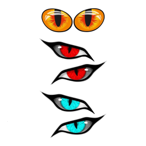 Reflective Eye Car Decal Set For Protection Scratch Concealment 3D Visual Effect Waterproof Automotive Stickers