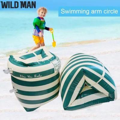 1Pair Swim Arm Ring Inflatable Arm Sleeve Floats Adult Kids Swimming Buoyancy Sleeve PVC Printed Swimming Pool Arm Floaters