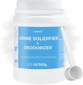 Godora ECO-Friendly Poo Urine Gel Powder with Spoon Fast-Absorbing Camping Toilet Chemicals Rapidly Biodegradable Eco Gel for Portable Toilet for Outdoor Portable Bedpans & Emergencies