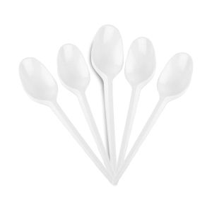 Disposable Plastic Utensils Set 100 PCS White Spoon Fork Knife Pack Food Grade Kitchenware Tableware Cutlery Cutlery Sets