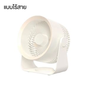 พัดลม 2in1 มีสาย/ไร้สาย ตั้งพื้นได้ ติดผนังได้ ขนาดพกพา หมุน 180องศา พัดลมตั้งโต๊ะ หมุนเวียนอากาศ 4000mah ชาร์จ usb