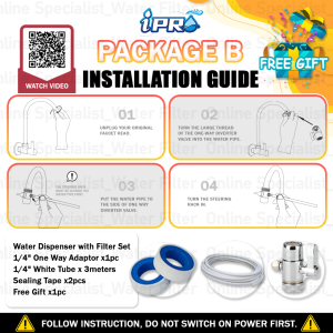 IPRO Gallon Bottle Water Dispenser / Water Purifier EC102 With 4 Halal Water Filter