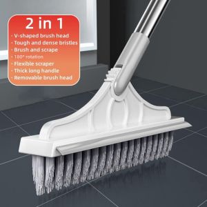 Greensindoor 3 In 1 Cleaning Brush For Cleaning Bathroom Floor Brush With Long Handle Rotating Brush For Floor Cleaning