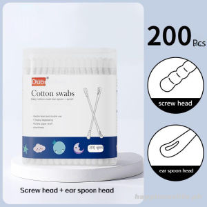 100pcs/200pcs Double-headed Cotton Swabs Cotton Buds Soft Cleaning Disposable Cotton Swabs Buds COD