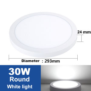 Led Surface Downlight Round/Square Home Lighting Lampu Siling 30W/24W/18W Plaster Ceiling Light