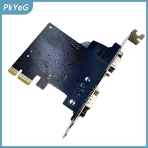 PkYeG 1pcs RS232 COM PCI-E PCI cho Express mở rộng Adapter xe DIY phụ kiện PCIe để 2 nối tiếp DB9 thẻ
