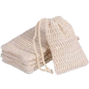 Exfoliating Mesh Soap Saver Pouch Natural Sisal Bubble Foam Net Handmade Soap Mesh Bag Home Cleaning Tools [In Stock]