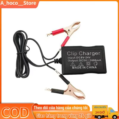 Bộ Sạc Pin Điện Thoại USB 12V 24V 5V Đa Năng Dành Cho Xe Hơi Xe Máy