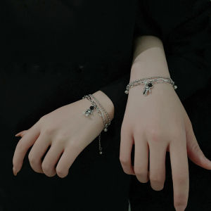 Fashion Angel Girl INS 2 สร้อยข้อมือโลหะสำหรับคู่รัก อุปกรณ์เสริมการออกแบบนักบินอวกาศ ของขวัญเครื่องประดับวันวาเลนไทน์