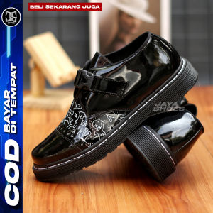 Colditz Sepatu Docmart Pria Loafers Casual Hitam Kuliah Kerja