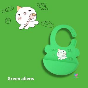 🌈 กันเปื้อนเด็ก ซิลิโคน กันน้ำ แบบมีถาดรอง ปรับระดับได้ มีถาดรองเศษอาหาร กันเปื้อนมีถาดรอง ผ้ากันเปื้อนกันน้ำ baby OK113