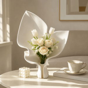 ONERVGY 3D Printing Flower Bouquet Vase Creative Nordic Style Flower Display Container Flower Holder Modern Art Ornament Table