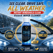 【CP CAR Detailer】VisionX Windshield Wiper Fluid Cleaner 60ml - Streak-Free Crystal Glass Ultra Clear Vision