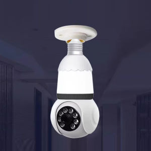 V380 Pro 5MP Bohlam 2-In-1 Kamera CCTV Bohlam Terhubung Wifi Kamera Pengintai Jarak Jauh Panorama 360° Pelacakan Otomatis Tahan Air Penglihatan Malam Inframerah Audio Dua Arah