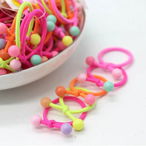 100Pcs Children Cherry Hair Ties Cute Girls Kids Elastic Hairbands Hair Ropes Rubber Band Scrunchies Headwear Hair Accessories